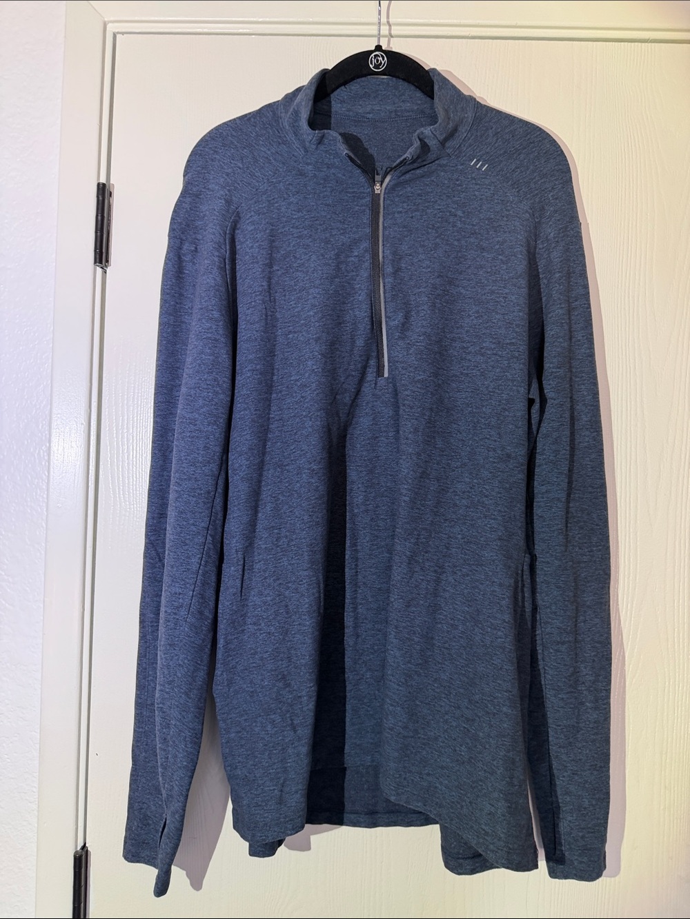 lululemon athletica Men's Golf Half-Zip Sweater - Slate Blue Heather size XL